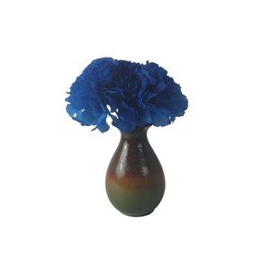 Expressions Hosley Mini Green Ceramic Colorful Glittery Pottery Bud Vase 4.5"